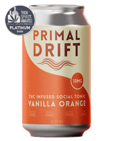 Vanilla Orange Social Tonic, winner of the 2026 Platinum High Spirits Award, features a bold orange design and delivers 10mg THC per can. It's gluten-free, sugar-free, alcohol-free, and non-GMO.