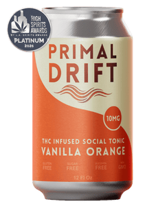 Vanilla Orange Social Tonic, winner of the 2026 Platinum High Spirits Award, features a bold orange design and delivers 10mg THC per can. It's gluten-free, sugar-free, alcohol-free, and non-GMO.