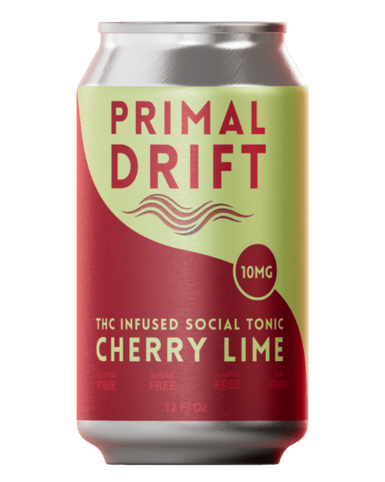 Cherry Lime THC Social Tonic showing the clean, modern appeal of cannabis beverages